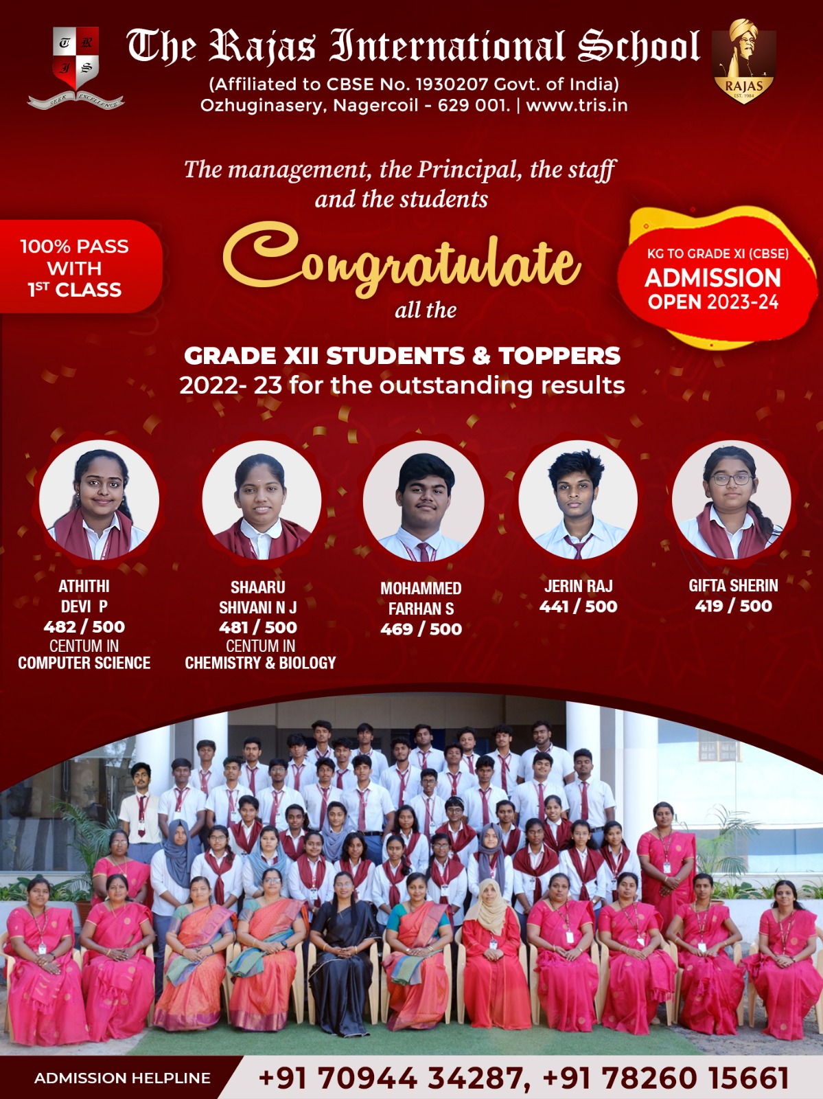 GRADE XII TOPPERS